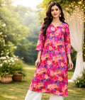 Women Pink Muslin.digital print
