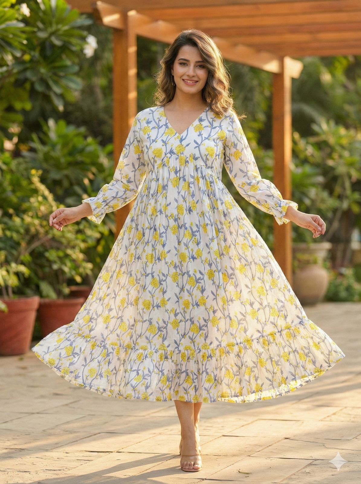 Women Off white Cotton dress