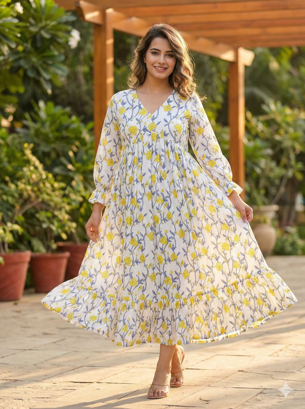 Women Off white Cotton dress