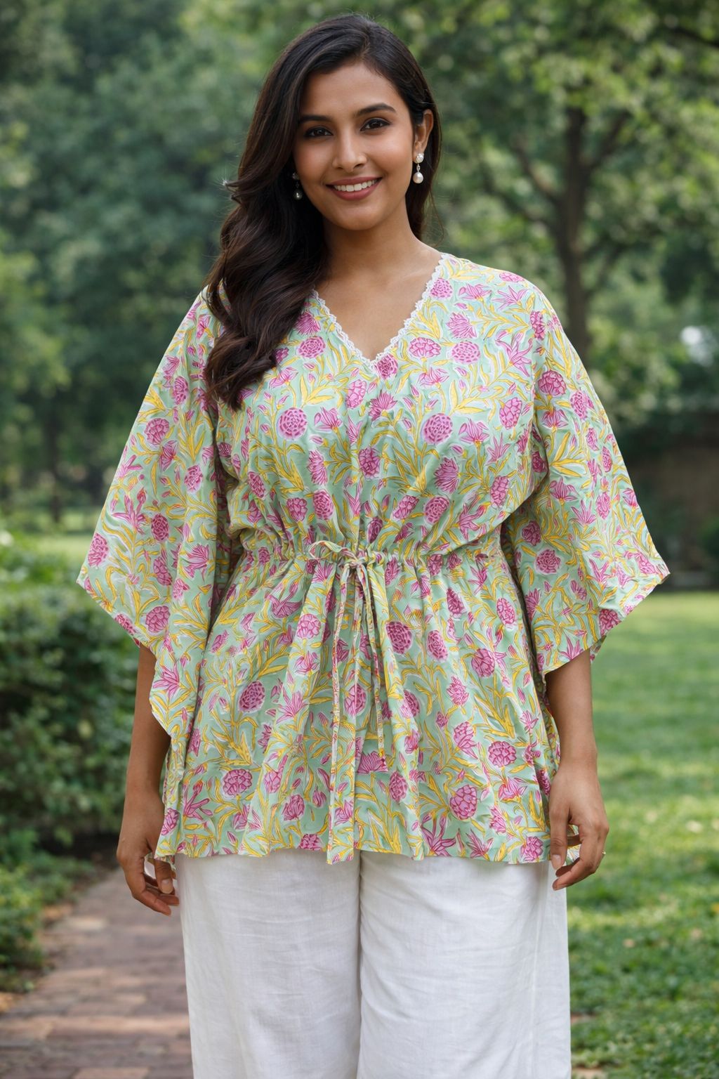 Womens Floral print Kaftan