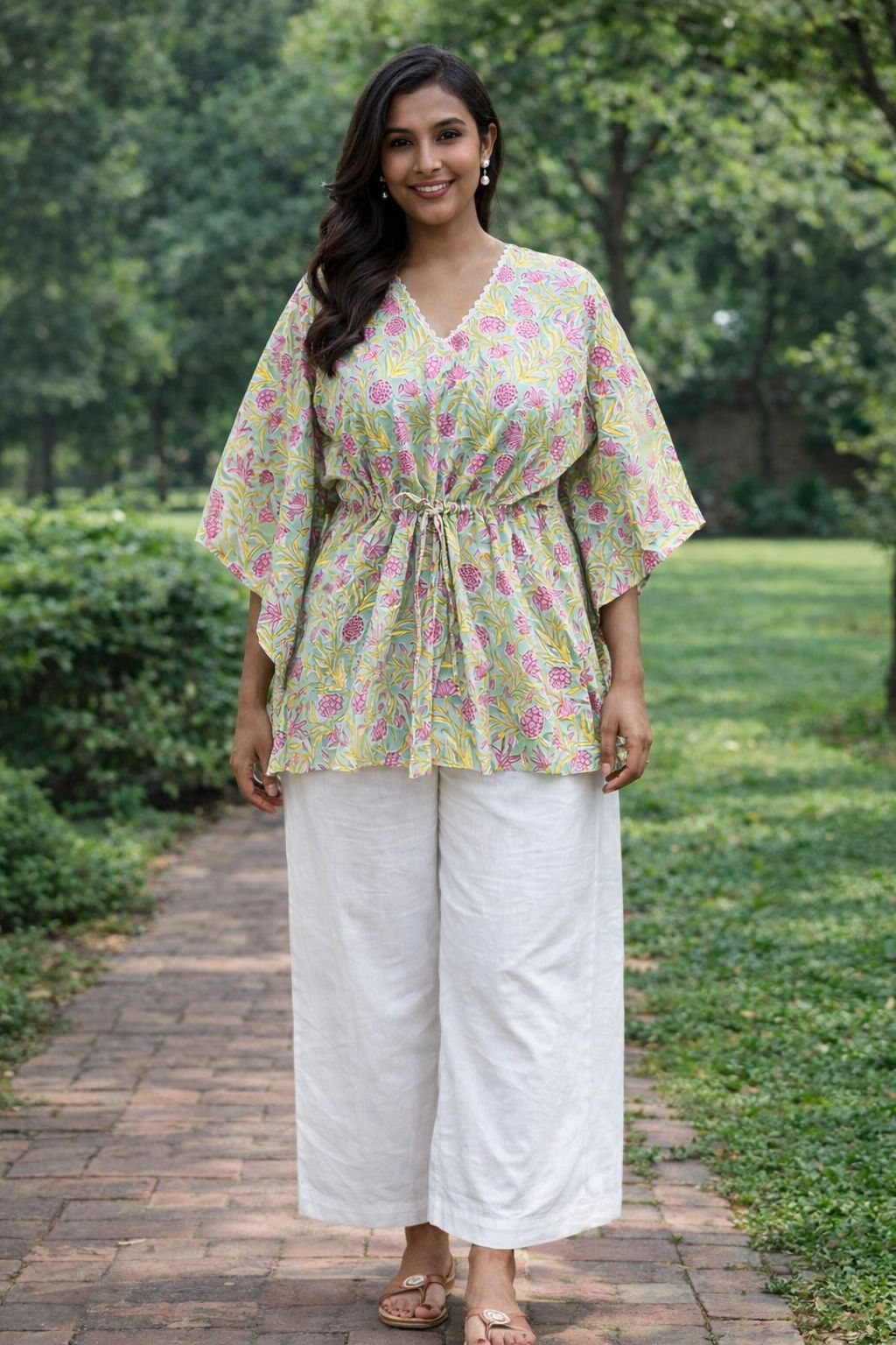 Womens Floral print Kaftan