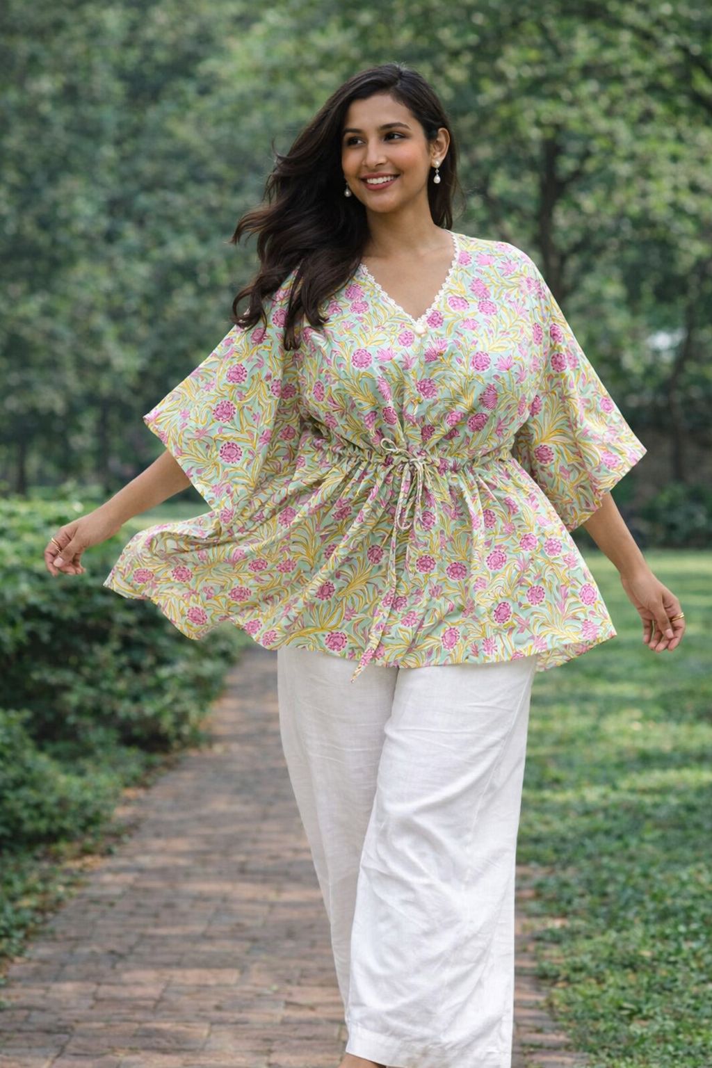 Womens Floral print Kaftan