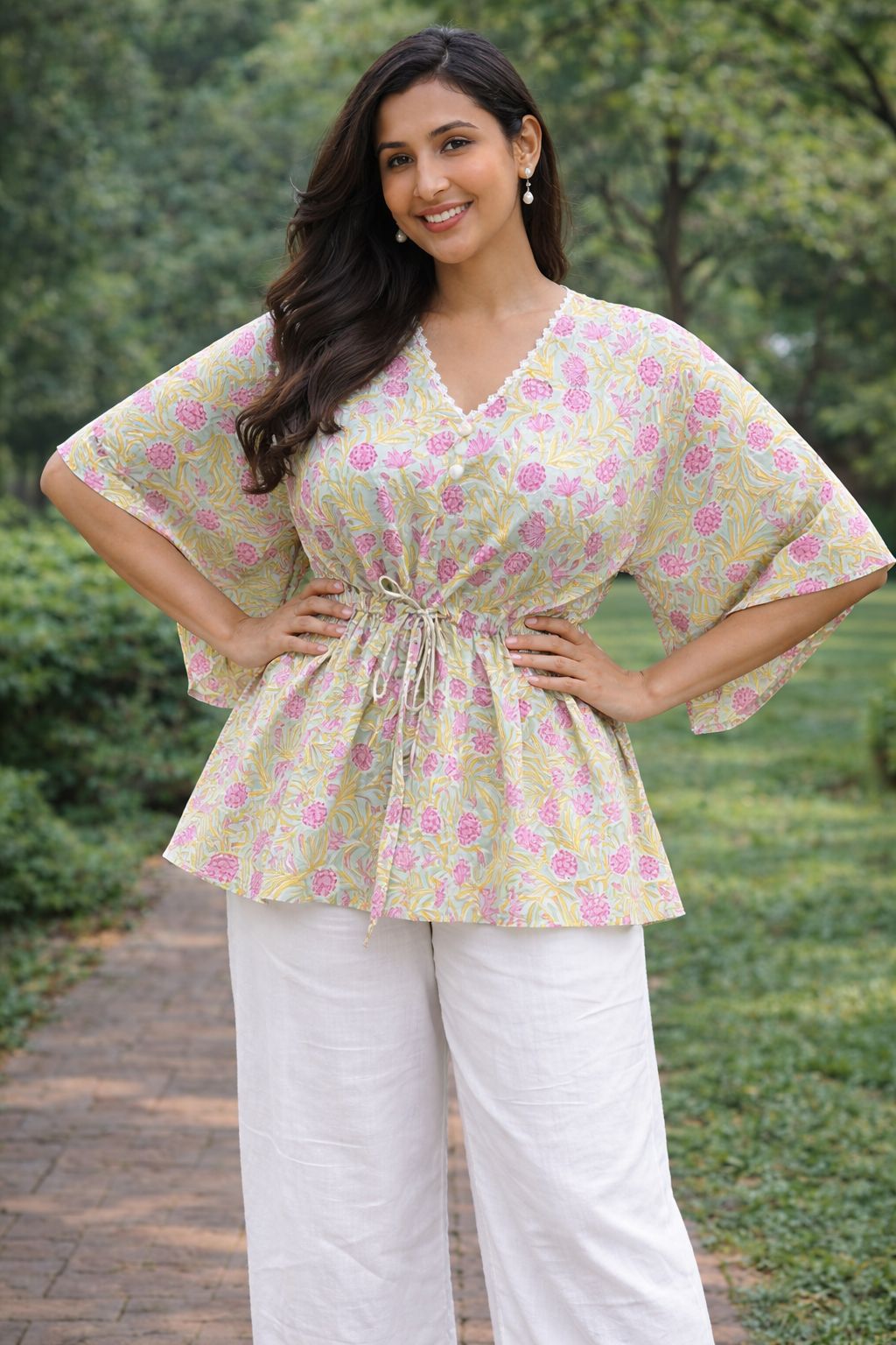 Womens Floral print Kaftan