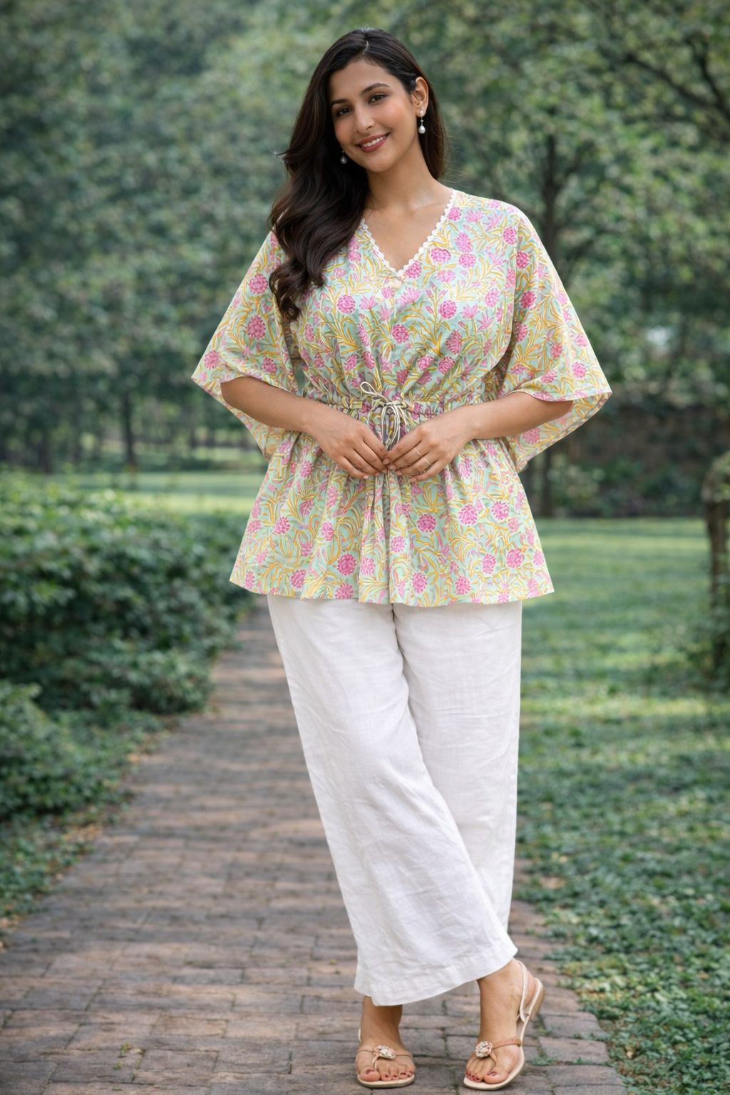 Womens Floral print Kaftan