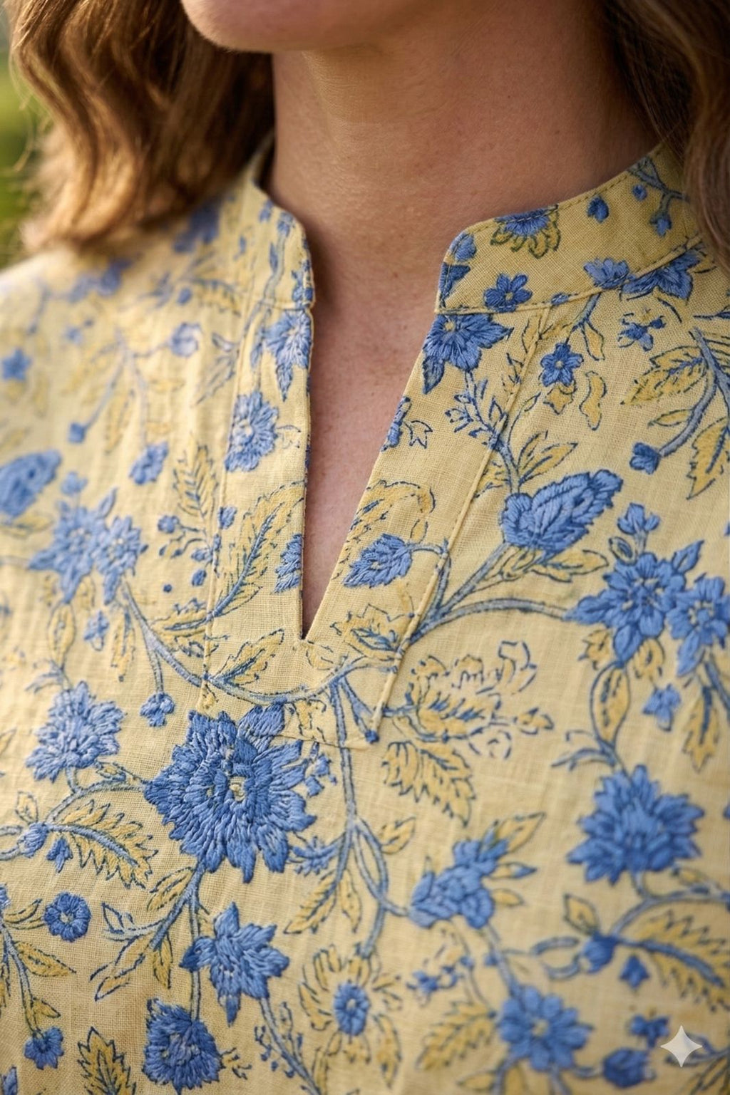 Womens Floral Kurta Top