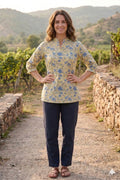 Womens Floral Kurta Top